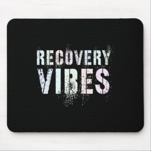 Vintage Recovery Vibes Sober Clean Aa Na Family Su Mouse Pad