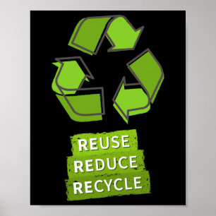 Vintage Recycle Logo Earth Day Nature Planet Conse Poster