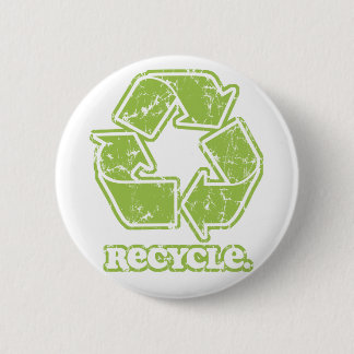 Vintage Recycle Sign Round Button