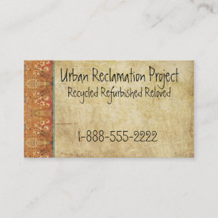 Vintage Recycled Asian Retro Business Card