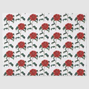 Vintage Red Camellia Flower Tissue Paper