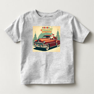 Vintage red car & Santa Toddler T-Shirt