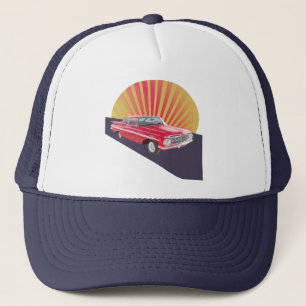 Vintage red car trucker hat