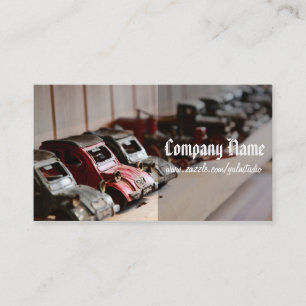 Vintage Red Cars Business Card