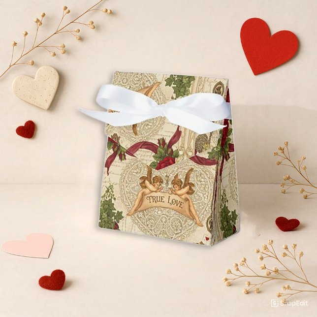 Vintage Red Cherub Love Favour Box (Creator Uploaded)