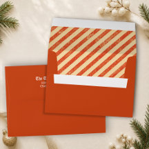 Vintage Red Christmas Return Address