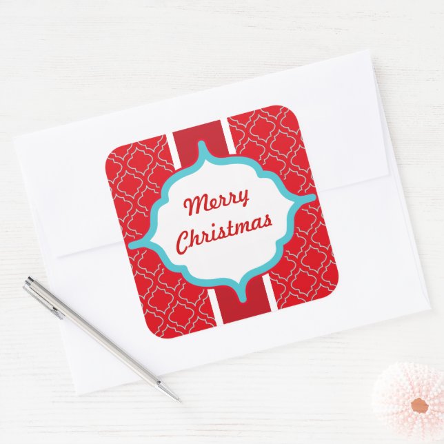 Vintage Red Christmas Stickers (Envelope)