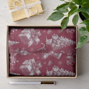 Vintage Red Christmas Tissue Paper