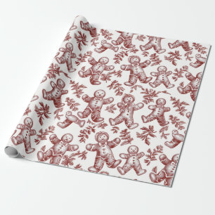 Vintage Red Christmas Wrapping Paper
