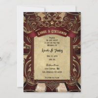 Vintage Red Circus Carnival Elegant Wedding
