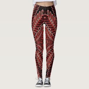 Vintage red colour "Ratti_Creative_Arts" Leggings