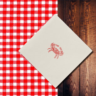 Vintage  red  crab  napkin