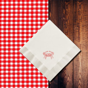 Vintage  red  crab  napkin