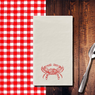 Vintage  red  crab  napkin