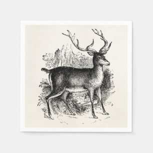Vintage Red Deer Stag Personalised Template Napkin