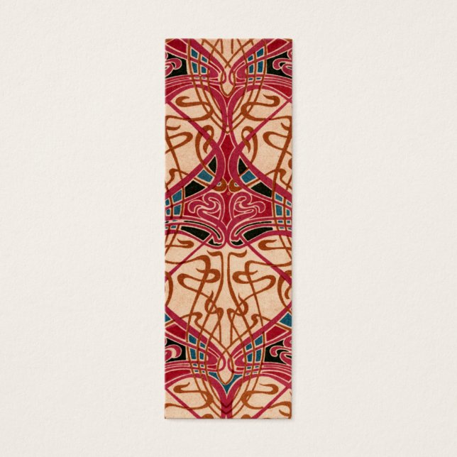 Vintage Red Design Bookmark (Front)