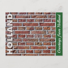 Vintage Red Dutch Brickwork Pointing Photo Postcard