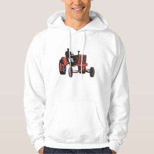 Vintage Red Farm Tractor Retro Farmer Hoodie