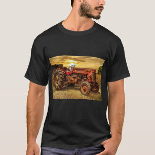 Vintage Red Farm Tractor T-Shirt