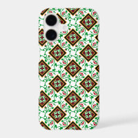 Vintage Red Green White Barcelona Floral Case-Mate