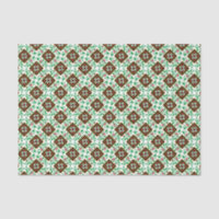 Vintage Red Green White Barcelona Floral