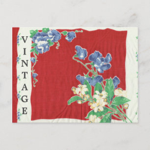 Vintage Red Handkerchief Postcard