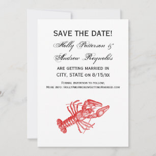 Vintage Red Lobster #1 Drawing Invitation
