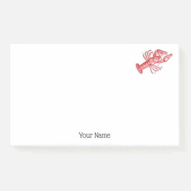 Vintage Red Lobster #1 Drawing Post-it Notes (Front)