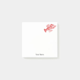 Vintage Red Lobster #1 Drawing Post-it Notes