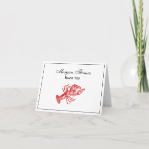 Vintage Red Lobster #1 Drawing Thank You Card