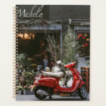 Vintage Red Motor Scooter        Planner<br><div class="desc">Vintage Red Motor Scooter,  travel,  vintage,  city,  urban</div>