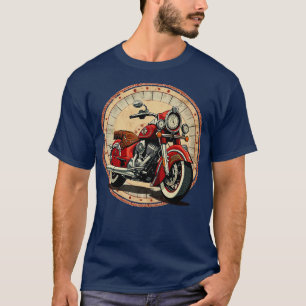 Vintage Red Motorcycle T-Shirt