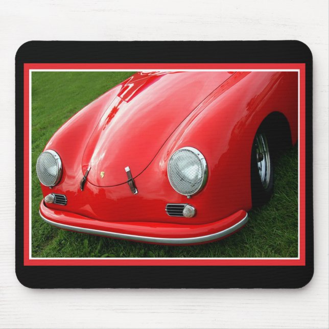 vintage Red Mouse Pad (Front)