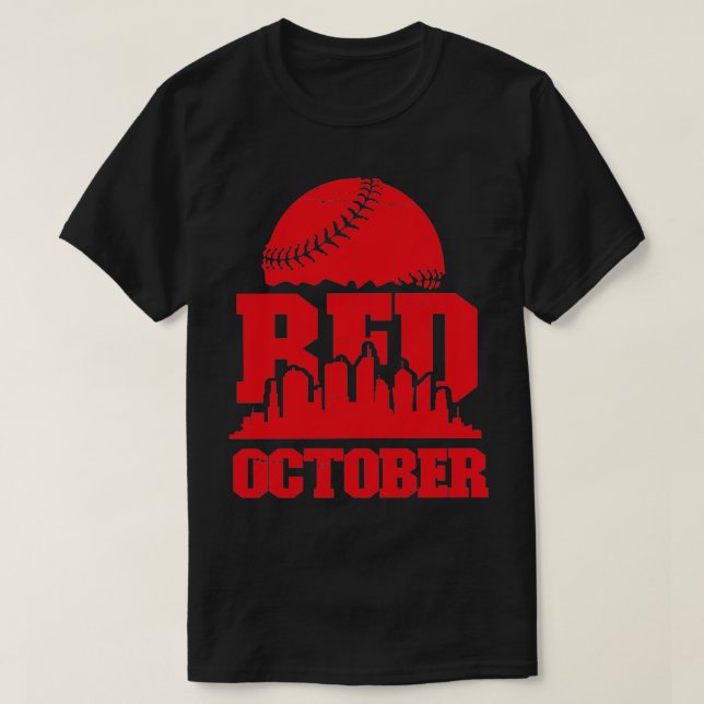 Vintage Red October Philly Philadelphia Baseball T-Shirt (Design Front)