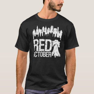 Vintage Red October Philly Philadelphia Skyline Ba T-Shirt