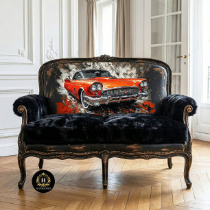 Vintage Red Orange Classic Car Business Supplies Tissue Paper