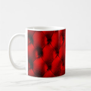 Vintage Red Padding Cushion Texture Coffee Mug