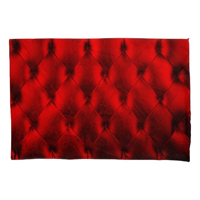 Vintage Red Padding Cushion Texture Pillowcase (Front)