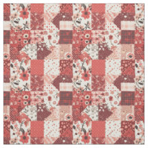 Vintage Red Patchwork Cottagecore Farmhouse Quilt