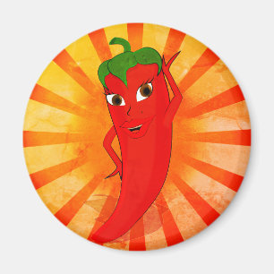 Vintage Red Pepper Superstar Magnet