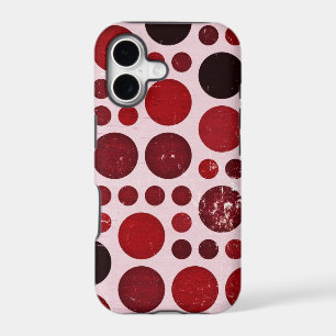 Vintage red polka dots seamless graphic