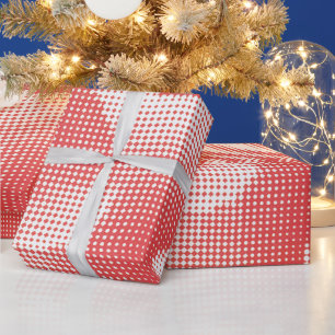 Vintage Red Pop Art Halftone Dot Pattern Wrapping Paper
