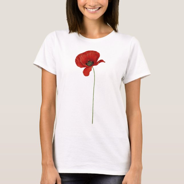 Vintage Red Poppy T-Shirt (Front)