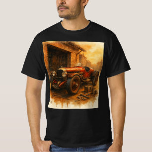 Vintage Red Racer Garage Art T-Shirt