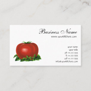 Vintage Red Ripe Tomato, Vegetables and Fruits Business Card