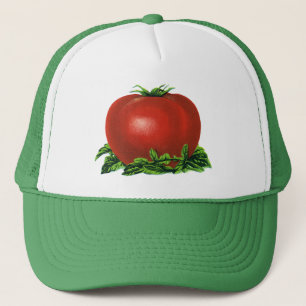 Vintage Red Ripe Tomato, Vegetables and Fruits Trucker Hat