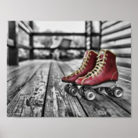 Vintage Red Roller Skates