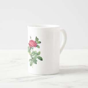 Vintage Red Rose Bone China Mug