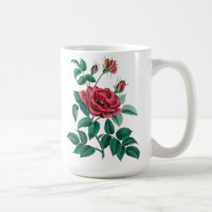 Vintage Red Rose Coffee Mug