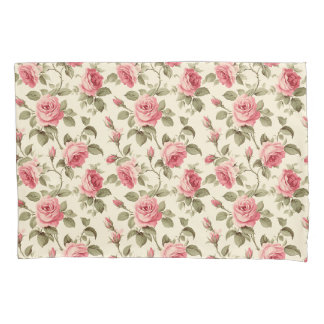Vintage Red Rose Floral Pillowcase